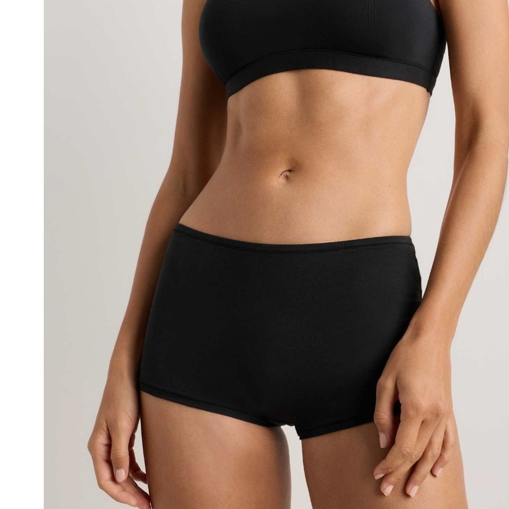 Quince Women Black Organic Cotton Stretch Boy Short Panties 6 Pack Size XS